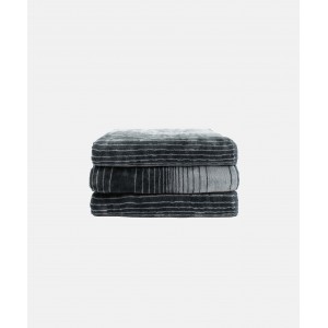 Банний рушник махровий Capri 70x140 см, сірий, жакардовий, велюровий, з плюшевою обробкою