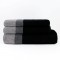 Набір з 3 рушників махрових Moderna, мультикольоровий, чорний. Photo 1